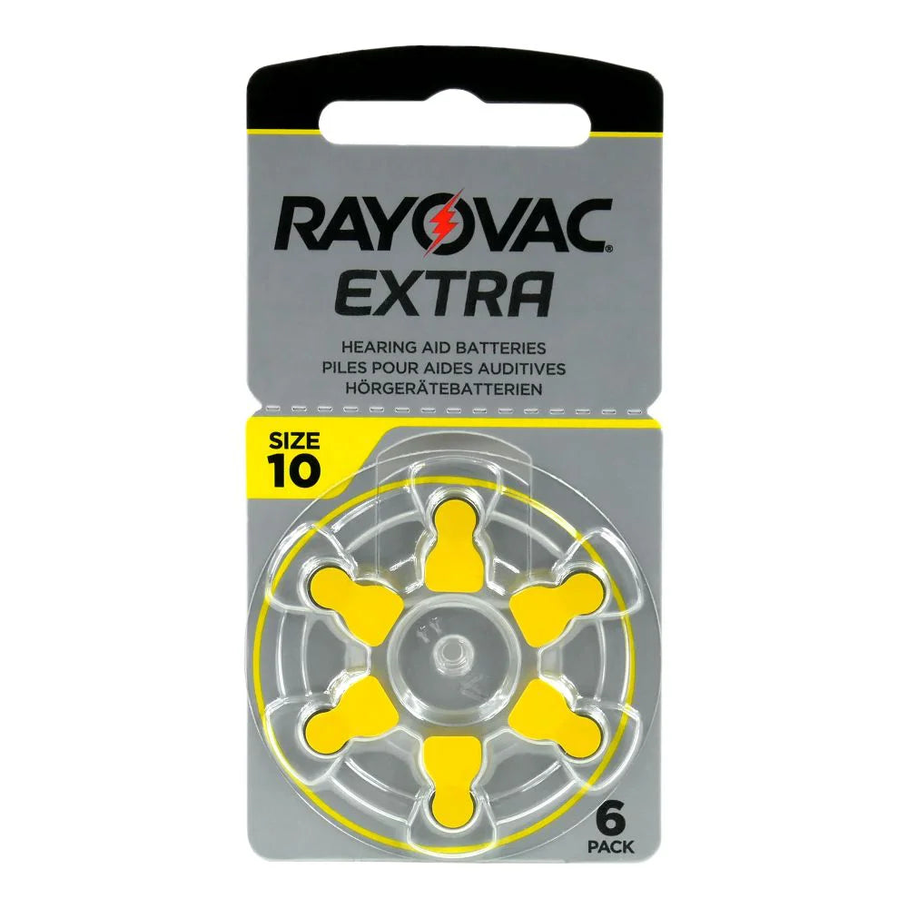 6er Pack Rayovac Extra 10 PR70 Hörgerätebatterien 1,45 V - MIZO.at