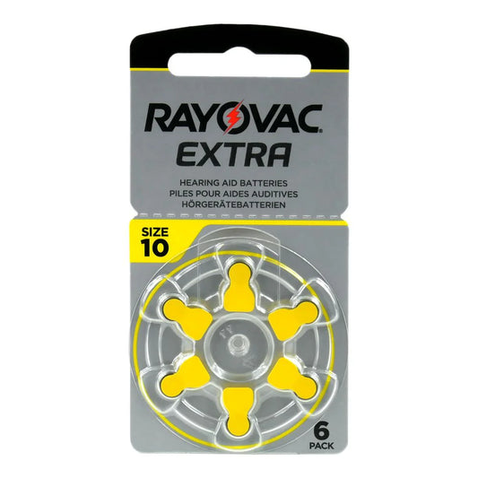 6er Pack Rayovac Extra 10 PR70 Hörgerätebatterien 1,45 V - MIZO.at