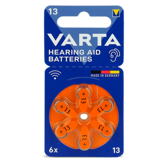 6er Pack Varta 13 Hörgerätebatterien PR48 – 1,45 V Zinc-Air - MIZO.at