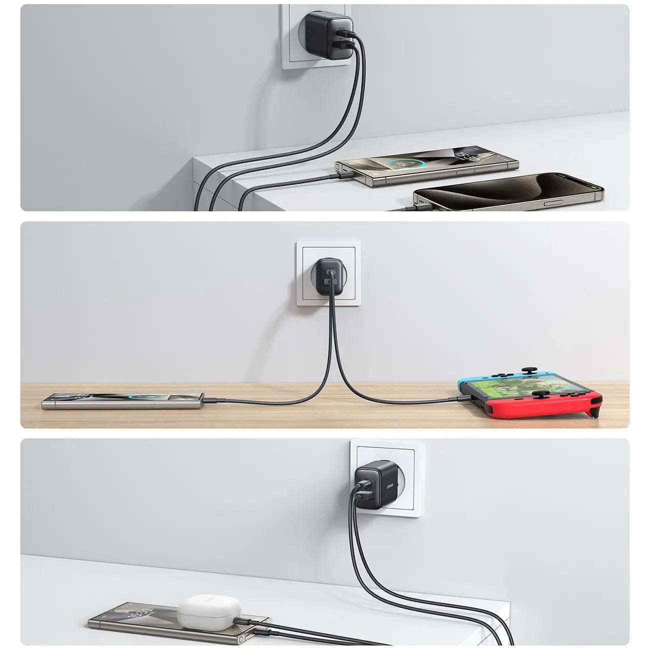 Joyroom JR-TCF13 25W USB-C/USB-A Charger – Black