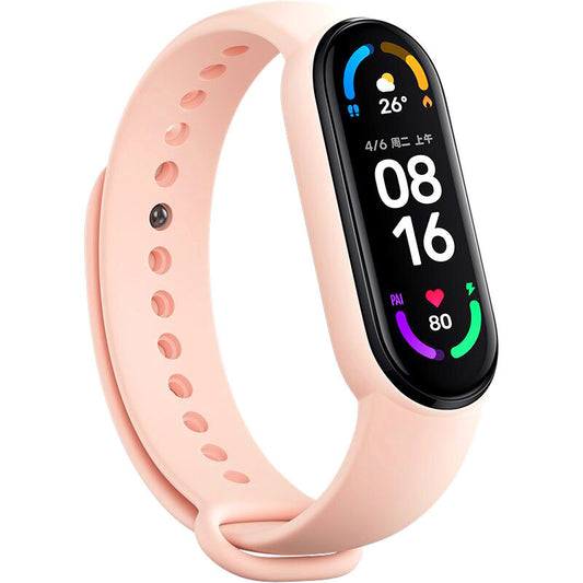 Xiaomi Mi Band 5/6/7 Armband | Hellrosa, Verstellbar & Hautfreundlich - MIZO.at