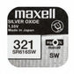 Maxell 321 SR616SW Silberoxid Uhrbatterie Made in Japan - MIZO.at