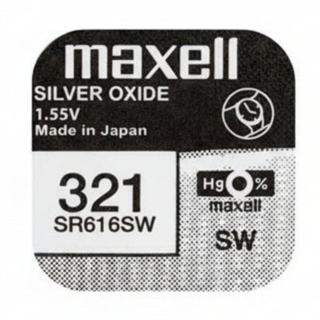 Maxell 321 SR616SW Silberoxid Uhrbatterie Made in Japan - MIZO.at