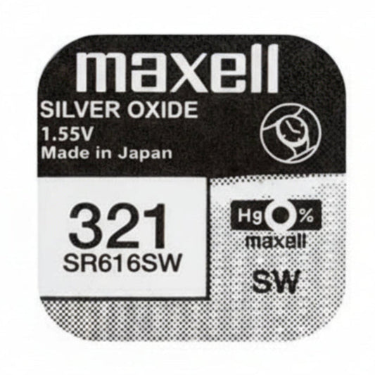 Maxell 321 SR616SW Silberoxid Uhrbatterie Made in Japan - MIZO.at