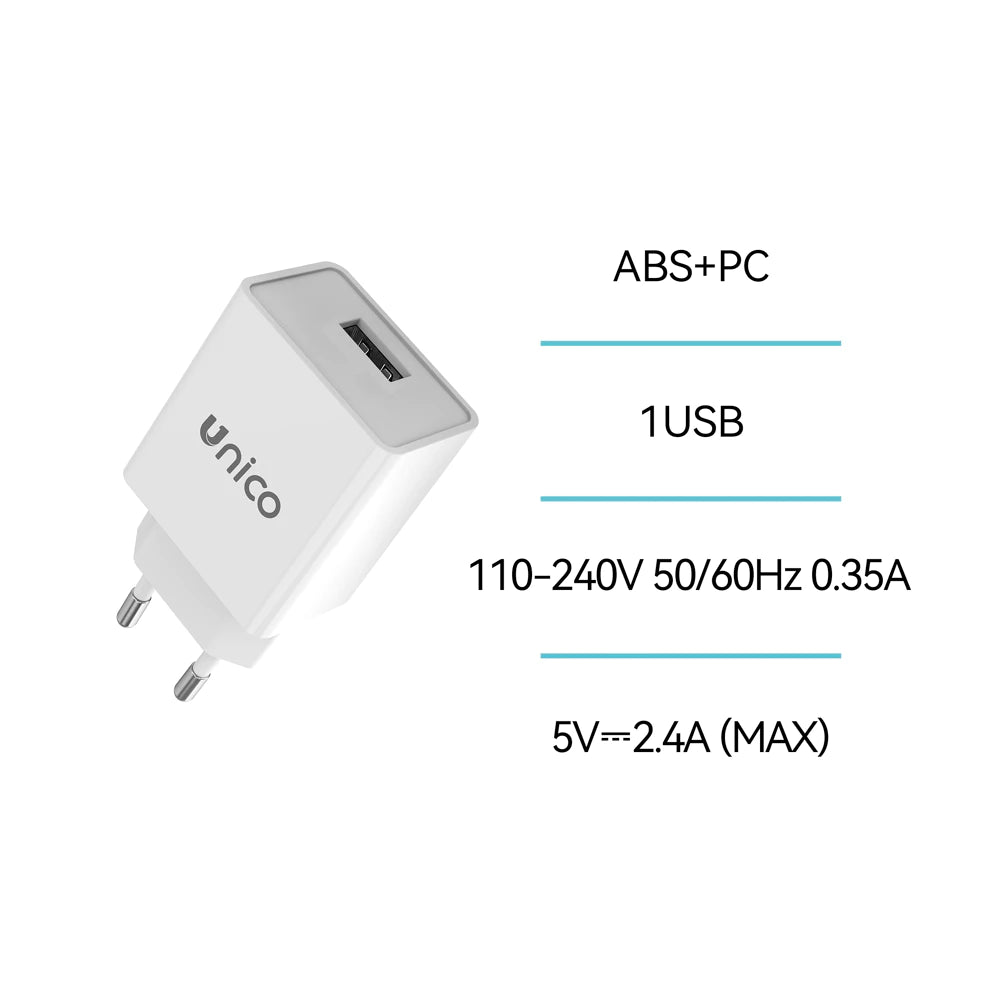HC1640 USB Ladegerät 2.4A 12W Netzteil Weiß - MIZO.at