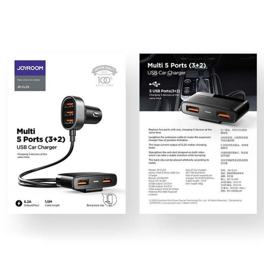 Auto Ladegerät 5 USB Ports 31W KFZ Ladegerät Joyroom JR-CL03 - MIZO.at