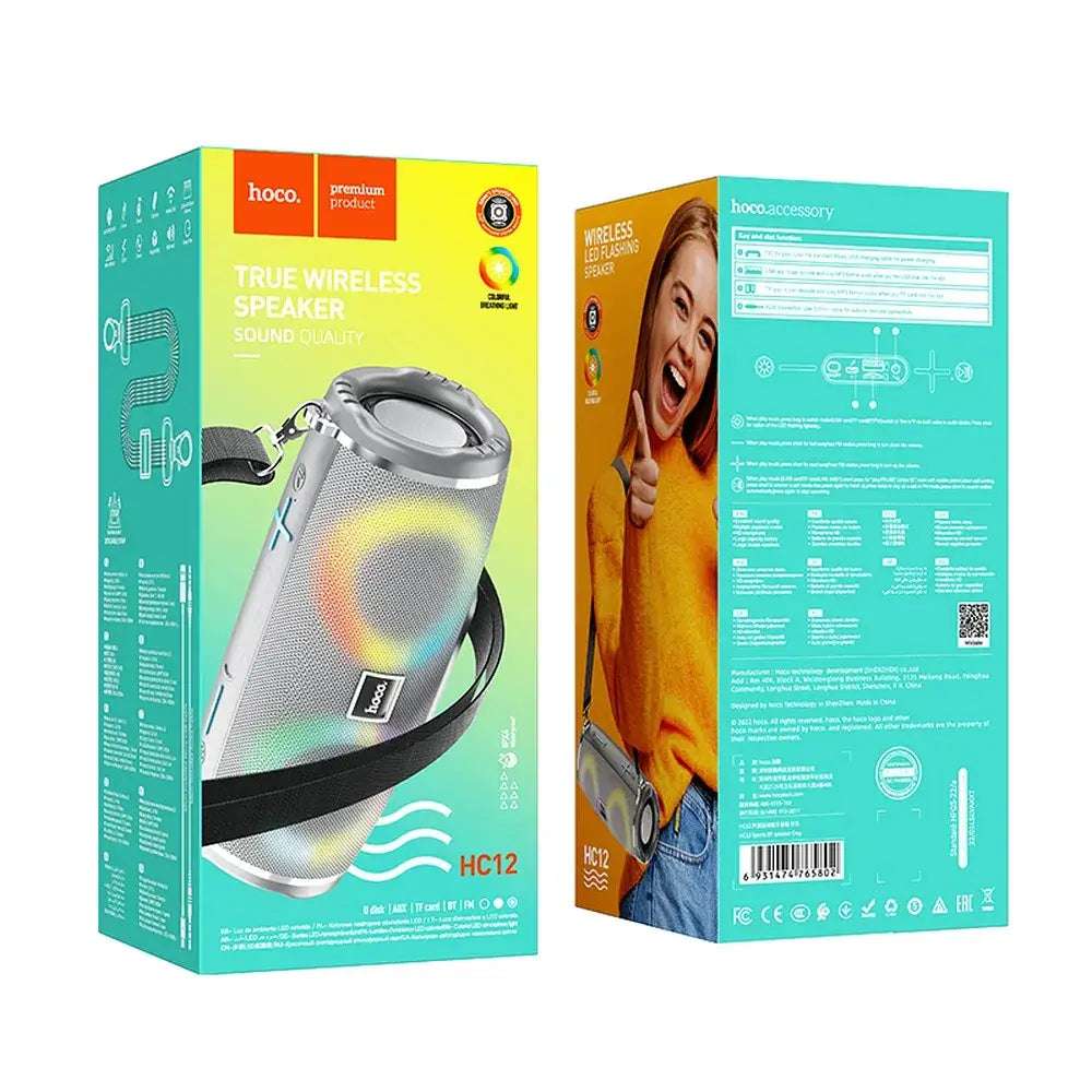 HOCO HC12 Wireless Bluetooth Speaker | Grey - MIZO.at