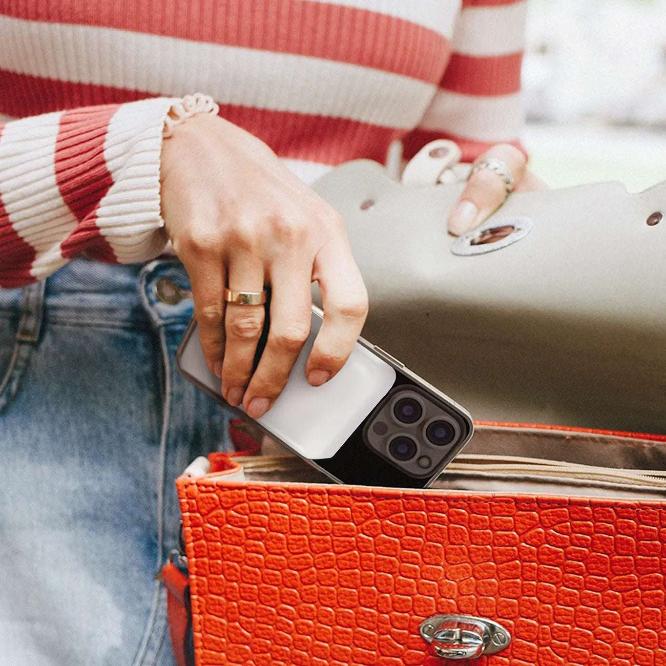 Wozinsky WRW349YWS Magnetic Powerbank 10000mAh White