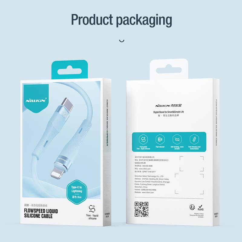 Nillkin Flowspeed Data Cable | Type-C & Lightning Blue 27W - MIZO.at