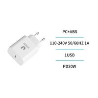 HC4340 USB-C PD 30W Schnellladegerät Weiß - MIZO.at