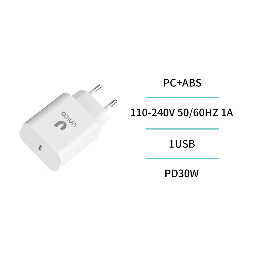 HC4340 USB-C PD 30W Schnellladegerät Weiß - MIZO.at