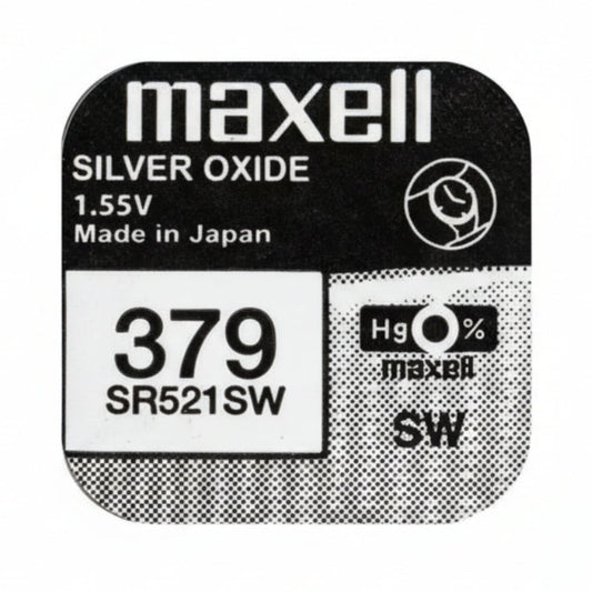 Maxell 379 SR521SW Silberoxid Uhrbatterie Made in Japan - MIZO.at