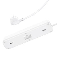 Hoco Steckerleiste 1,8m 4 Steckdosen 2x USB-A USB-C QC PD Weiß - MIZO.at