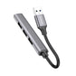 Hoco HB26 4-in-1 USB-C Hub – Aluminium Grau - MIZO.at