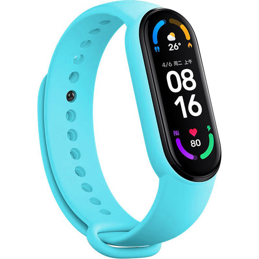 Ersatzarmband für Xiaomi Mi Band 5/6/7 | Hellblau, Silikon, Verstellbar - MIZO.at
