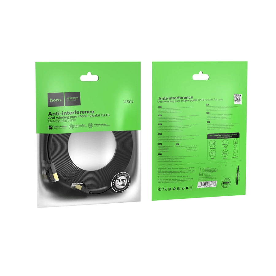 HOCO Gigabit Ethernet Cable | 10M Cat6 Network LAN Cable US07 - MIZO.at