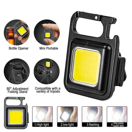 Mini LED Taschenlampe J031 Keychain | 4 Lichtmodi & Magnet - MIZO.at