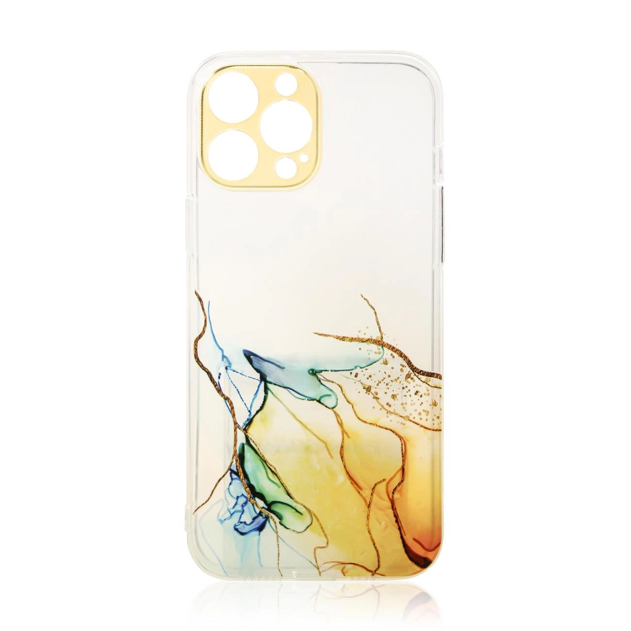 Orange Marble iPhone 12 Pro Max Case | Transparent Gel Cover - MIZO.at