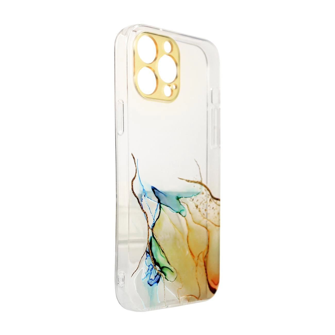 Orange Marble iPhone 12 Pro Max Case | Transparent Gel Cover - MIZO.at