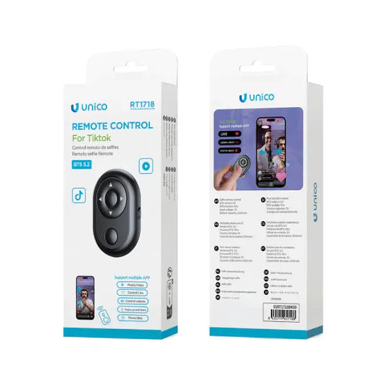 Unico RT1718 Bluetooth-Fernbedienung TikTok & Selfies – Schwarz - MIZO.at