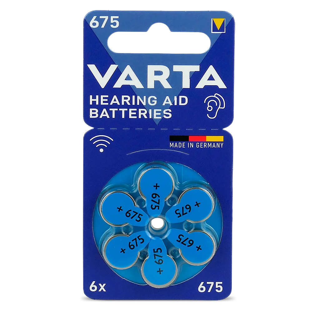 6er Pack Varta Hörgerätebatterien 675 PR44 1,45 V - MIZO.at