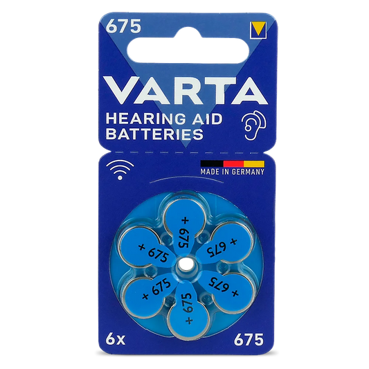 6er Pack Varta Hörgerätebatterien 675 PR44 1,45 V - MIZO.at