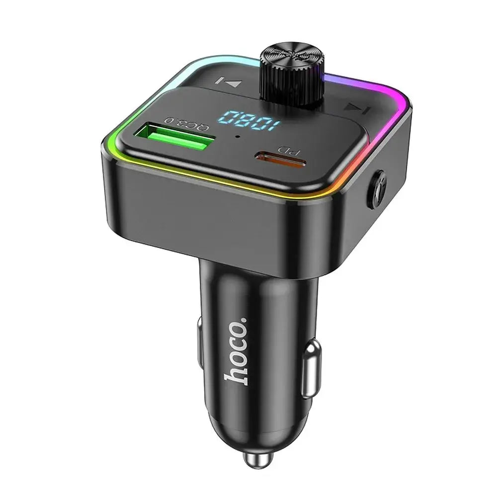 Hoco Auto-Ladegerät 30W QC 3.0 PD FM Transmitter E81 Schwarz - MIZO.at