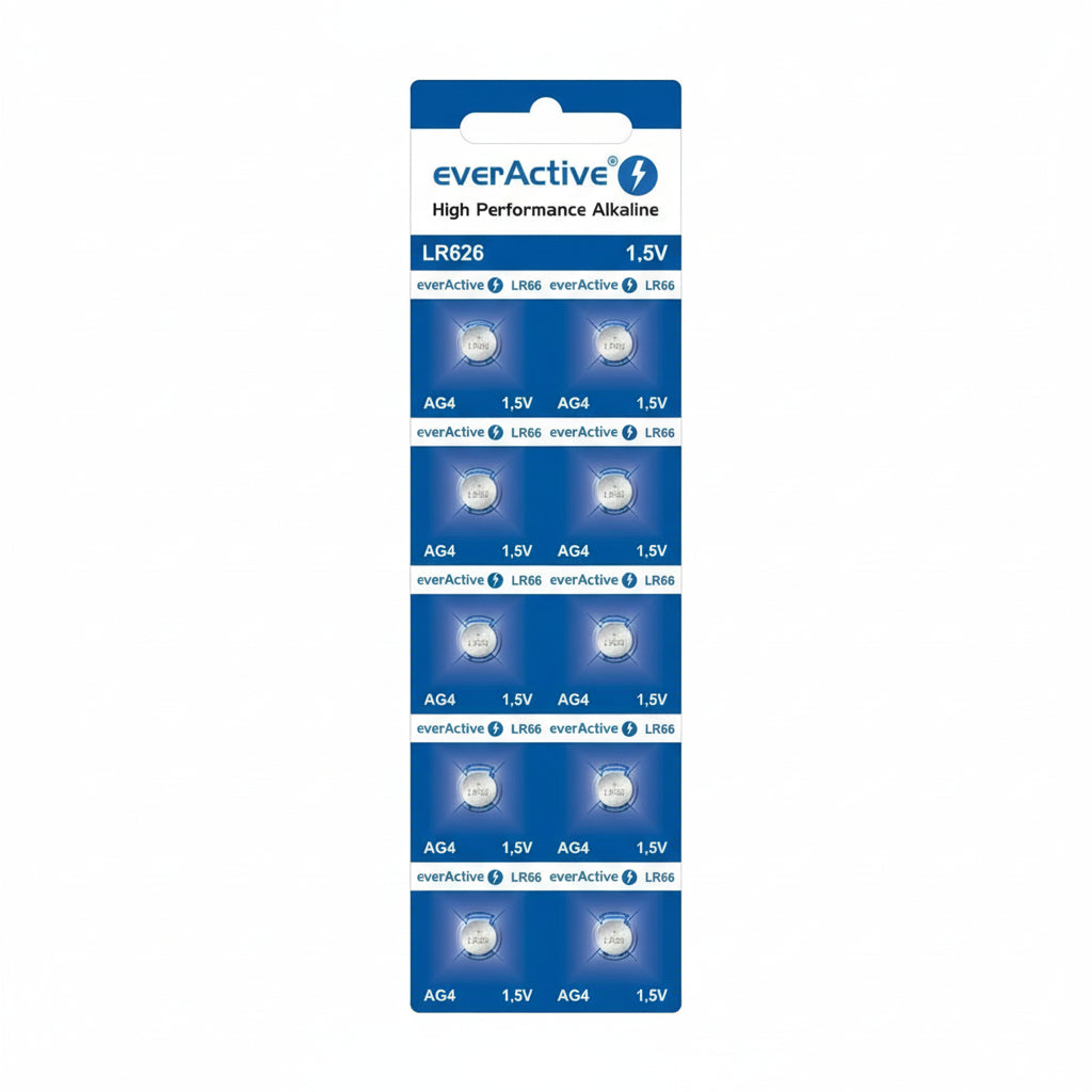 everActive LR626 AG4 Alkaline Knopfzellen 10er Pack - MIZO.at