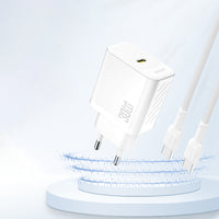 Dudao A27P 30W GaN USB-C PD Schnellladegerät Weiß - MIZO.at