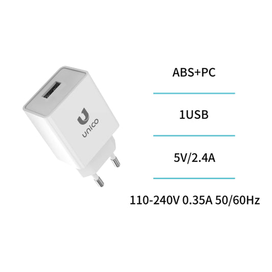 HC1640 USB Ladegerät 2.4A 12W Netzteil Weiß - MIZO.at