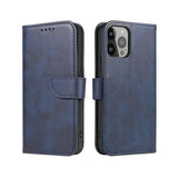 Samsung S24 Magnetische Geldbörse Case – Blau Premium Flip Hülle - MIZO.at