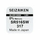 Seizaiken SEIKO 317 SR516SW Silberoxid Uhrbatterie - MIZO.at