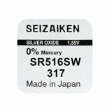 Seizaiken SEIKO 317 SR516SW Silberoxid Uhrbatterie - MIZO.at