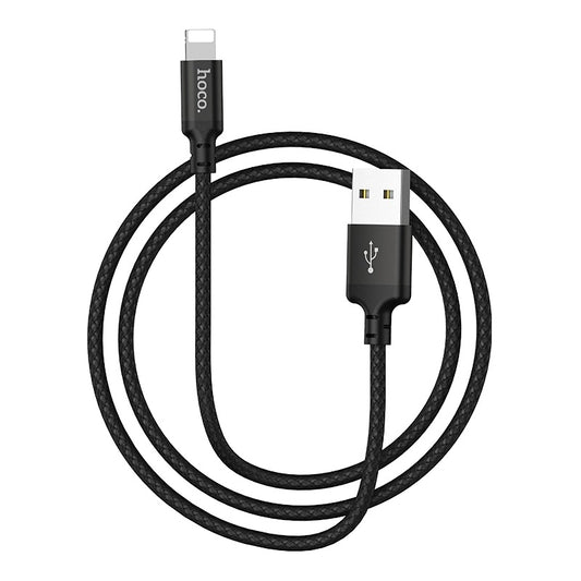 Hoco X14 Lightning Kabel 2 m – Schnellladen & Daten Schwarz - MIZO.at