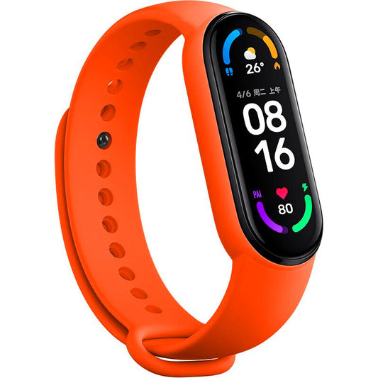Ersatzarmband für Xiaomi Mi Band 5/6/7 | Orange, Silikon, Verstellbar - MIZO.at