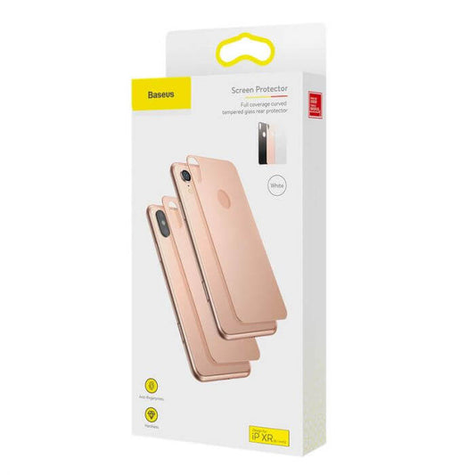 iPhone XR Rückschutz Vollabdeckung Curved T-Glass – Weiß - MIZO.at