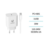 HC4731 USB-C PD 30W Ladegerät mit Kabel 1m Weiß - MIZO.at
