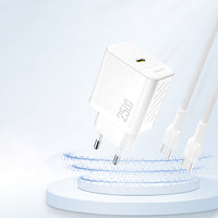 Dudao A27 25W GaN USB-C PD Schnellladegerät Weiß - MIZO.at