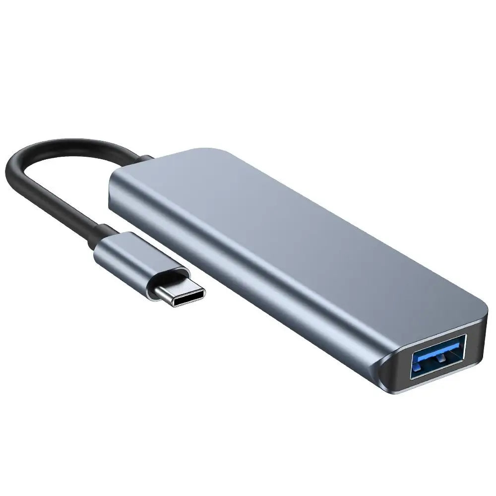 Tech-Protect V1 4in1 USB-C Hub | USB-A 3.0 & 2.0 – Gray - MIZO.at