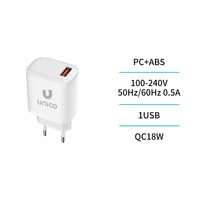 HC4468 QC 18W USB Schnellladegerät Weiß - MIZO.at