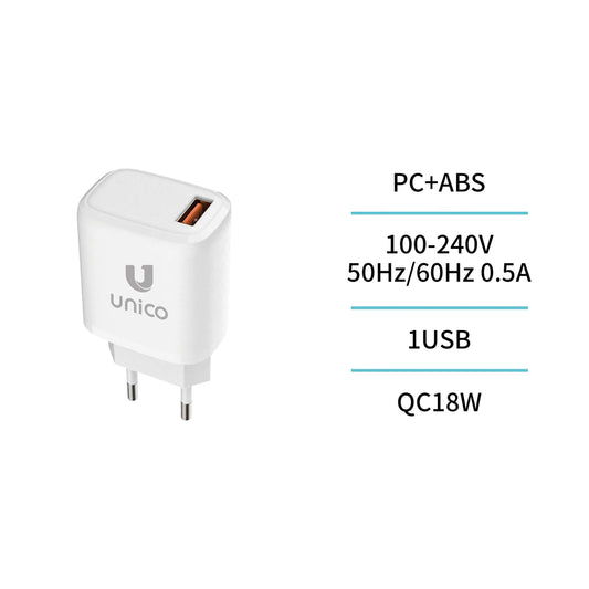HC4468 QC 18W USB Schnellladegerät Weiß - MIZO.at