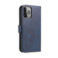 Samsung S24 Magnetische Geldbörse Case – Blau Premium Flip Hülle - MIZO.at