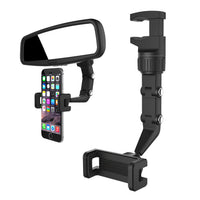 Adjustable Car Rearview Mirror Phone Mount | Black Universal Holder - MIZO.at