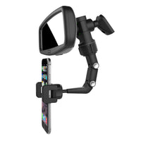 Adjustable Car Rearview Mirror Phone Mount | Black Universal Holder - MIZO.at