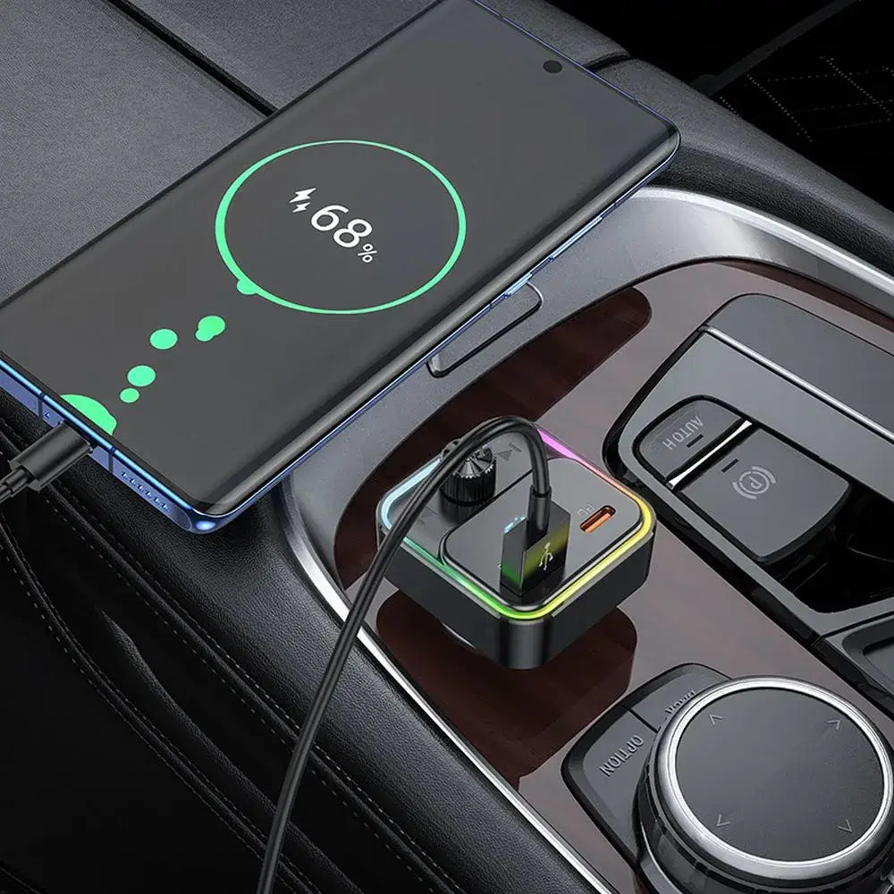 Hoco Auto-Ladegerät 30W QC 3.0 PD FM Transmitter E81 Schwarz - MIZO.at