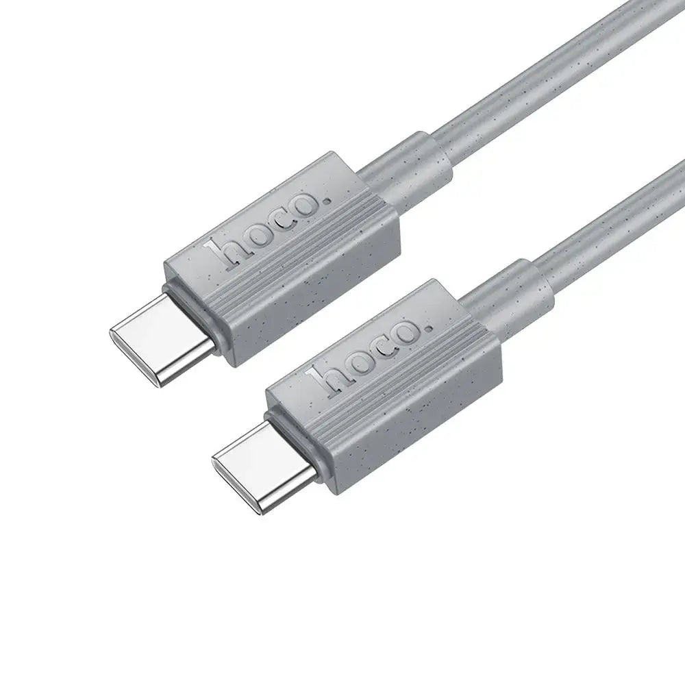 HOCO X107 Type-C to Type-C 60W Charging Cable – 1m Gray - MIZO.at