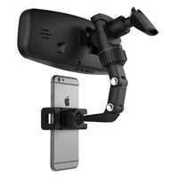 Adjustable Car Rearview Mirror Phone Mount | Black Universal Holder - MIZO.at