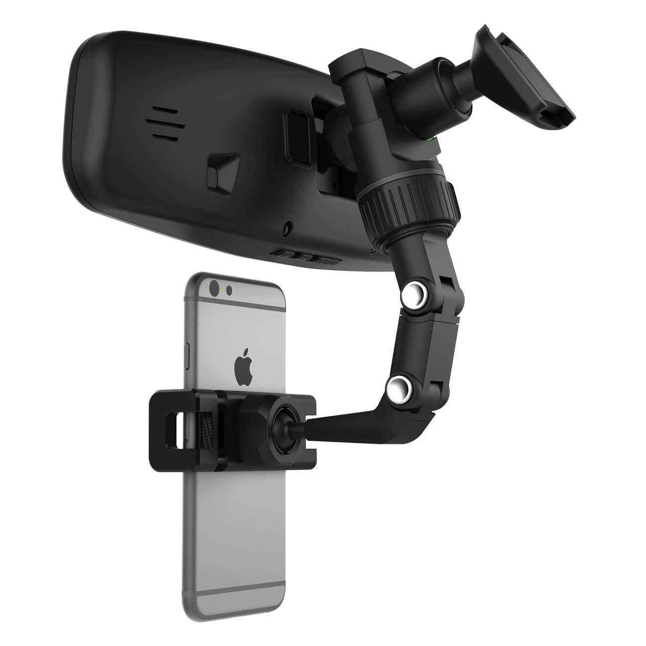Adjustable Car Rearview Mirror Phone Mount | Black Universal Holder - MIZO.at