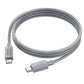 HOCO X107 USB-C zu USB-C Kabel 60W – 1m Geflochtenes Fast Charging Kabel Grau - MIZO.at