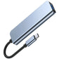 Tech-Protect V1 4in1 USB-C Hub 4x USB-A (1x 3.0) Grau Robust - MIZO.at